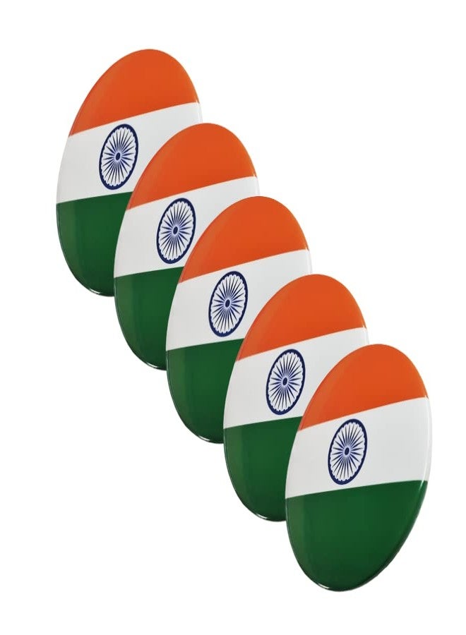 ال سي شارات علم الهند ثلاثية الألوان من جو كلاسيك | دبوس من الفولاذ المقاوم للصدأ (58 مم، عبوة من 5 قطع) (58، 5) - Image 5